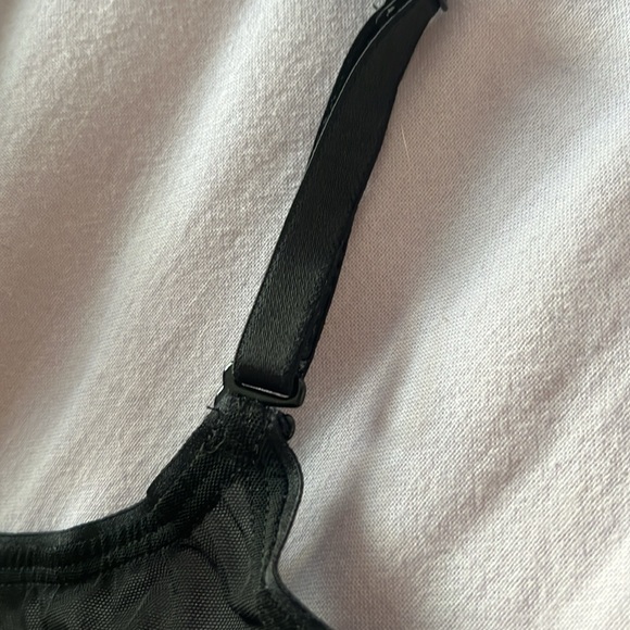 NWOT Parade, sheer underwire triangle bra, black 34B - Picture 7 of 7